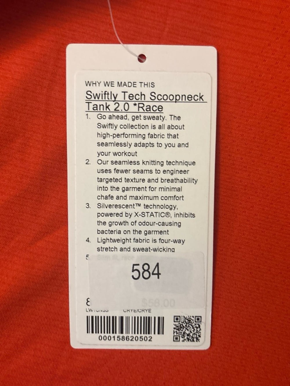 Size 8 Lululemon Swiftly in Cherry Ember - Picture 5 of 5
